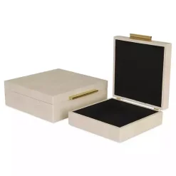 Sale Faux Shagreen 2-pc. Square Decorative Boxes Baskets & Boxes