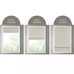 Kirklands Home Curtains & Drapes|Faux Silk Room Darkening Roman Shade, 35 in. Tan