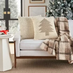 Hot Tan Looped Christmas Tree Pillow Christmas Pillows