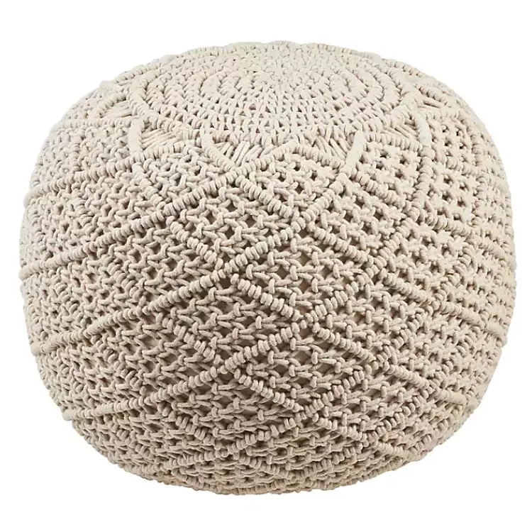 Macrame Cotton Pouf Poufs & Floor Cushions
