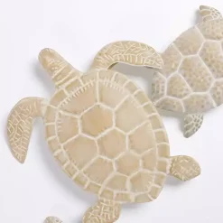 Kirklands Home Wall Quotes & Signs|Metal Sea Turtles Wall Plaque Tan
