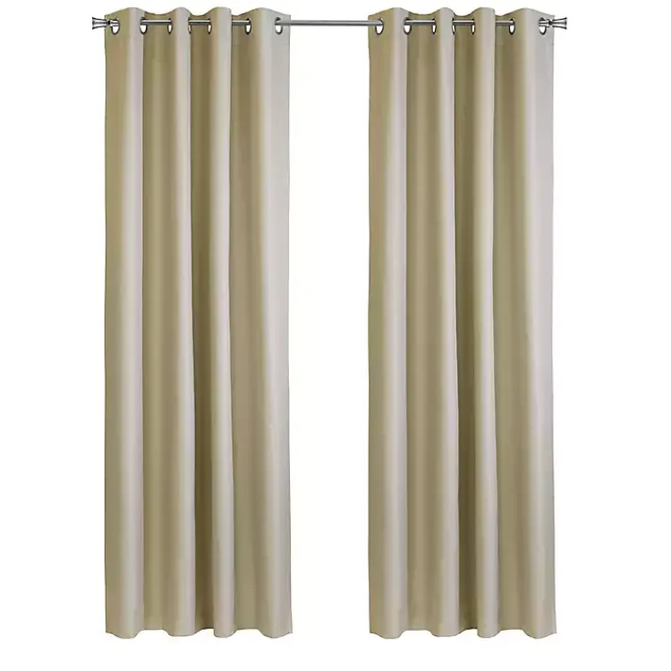 Kirklands Home Curtains & Drapes|Newberry Blackout Curtain Panel, 63 in. Tan