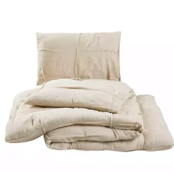 Kirklands Home Comforters|Riley Pleated 3-pc. Full/Queen Comforter Set Tan