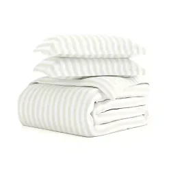 Kirklands Home Duvets|Tan Rugged Stripe 2-pc. Twin Duvet Cover Set