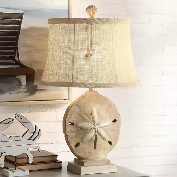 Kirklands Home Table Lamps|Sand Dollar Table Lamp Tan