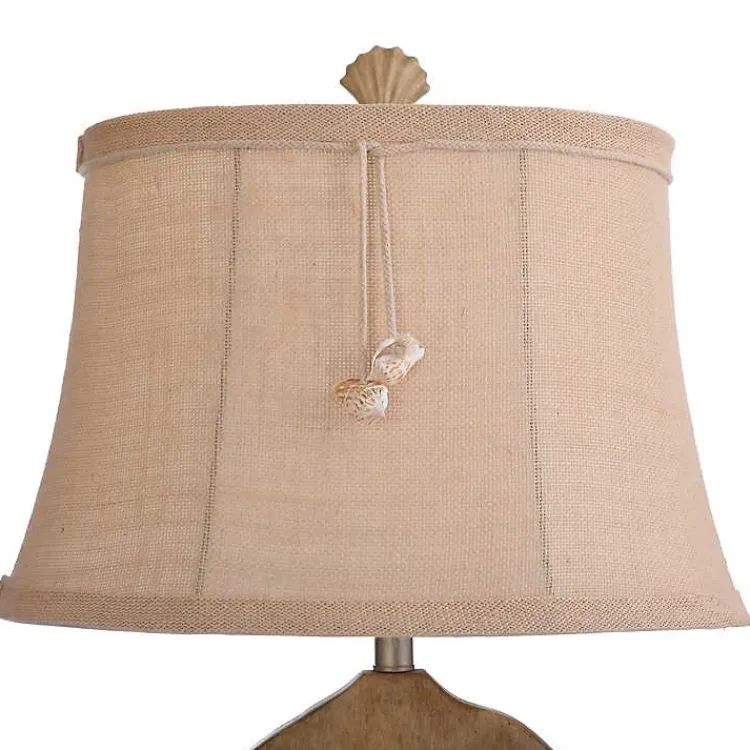 Kirklands Home Table Lamps|Sand Dollar Table Lamp Tan