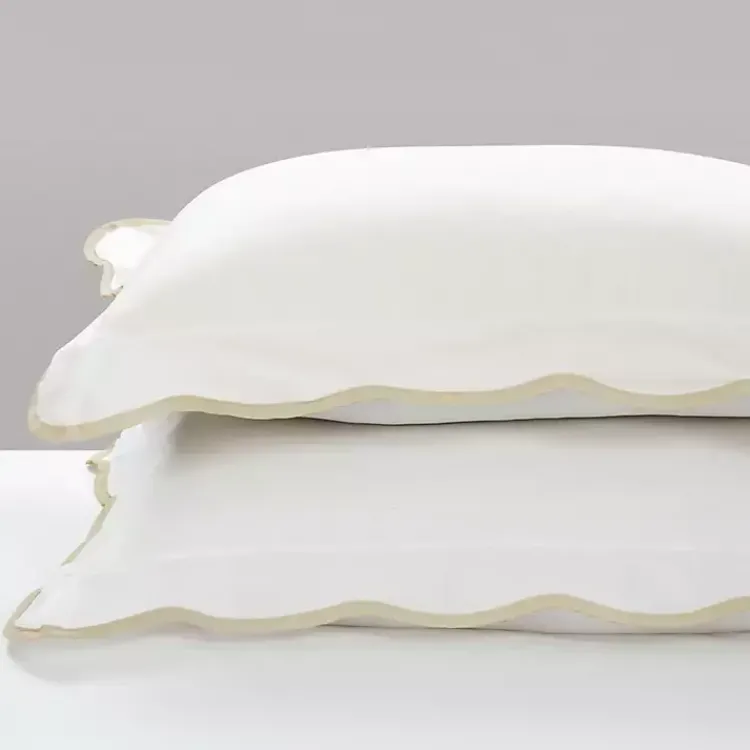 Kirklands Home Comforters|Tan Scalloped Edge 3-pc. Full/Queen Comforter Set