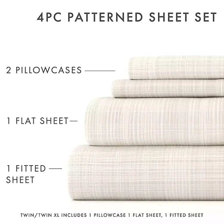 Kirklands Home Bed Sheets|Soft Thatch 3-pc. Twin Sheet Set Tan