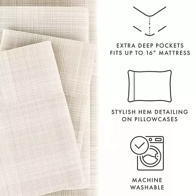 Kirklands Home Bed Sheets|Soft Thatch 3-pc. Twin Sheet Set Tan