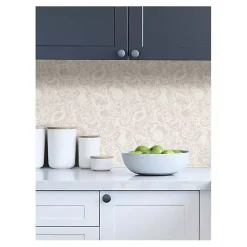 Kirklands Home Wall Murals & Wallpaper|Tan Terrene Peel and Stick Wallpaper