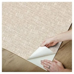 Kirklands Home Wall Murals & Wallpaper|Textured Poplin Peel & Stick Wallpaper Tan