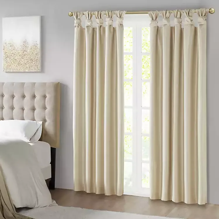 Kirklands Home Curtains & Drapes|Total Blackout Curtain Panel, 84 in. Tan