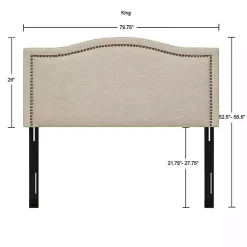 Kirklands Home Beds & Headboards|Upholstered Augusta King Headboard Tan