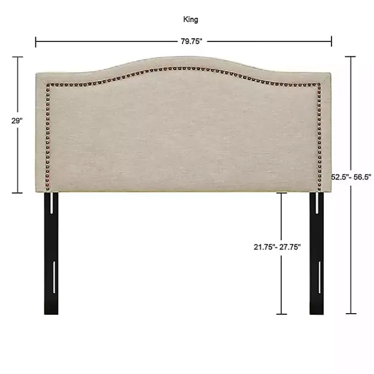Kirklands Home Beds & Headboards|Upholstered Augusta King Headboard Tan