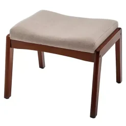 Kirklands Home Benches & Ottomans|Upholstered Natasha Ottoman Stool Tan