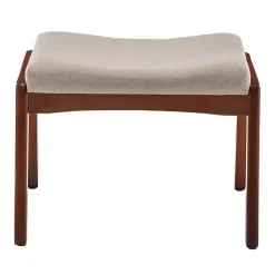 Kirklands Home Benches & Ottomans|Upholstered Natasha Ottoman Stool Tan
