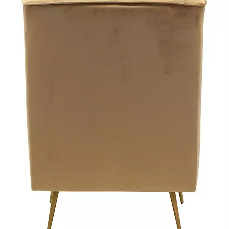 Kirklands Home Accent Chairs|Velvet Lana Accent Chair Tan