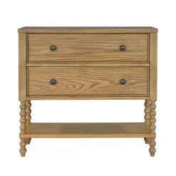 Kirklands Home Cabinets & Sideboards|Wood Turned Legs 2-Drawer Chest Tan