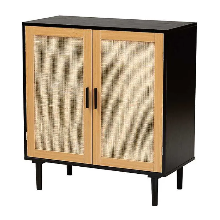Kirklands Home Cabinets & Sideboards|Tara Two-Tone Espresso Rattan Cabinet