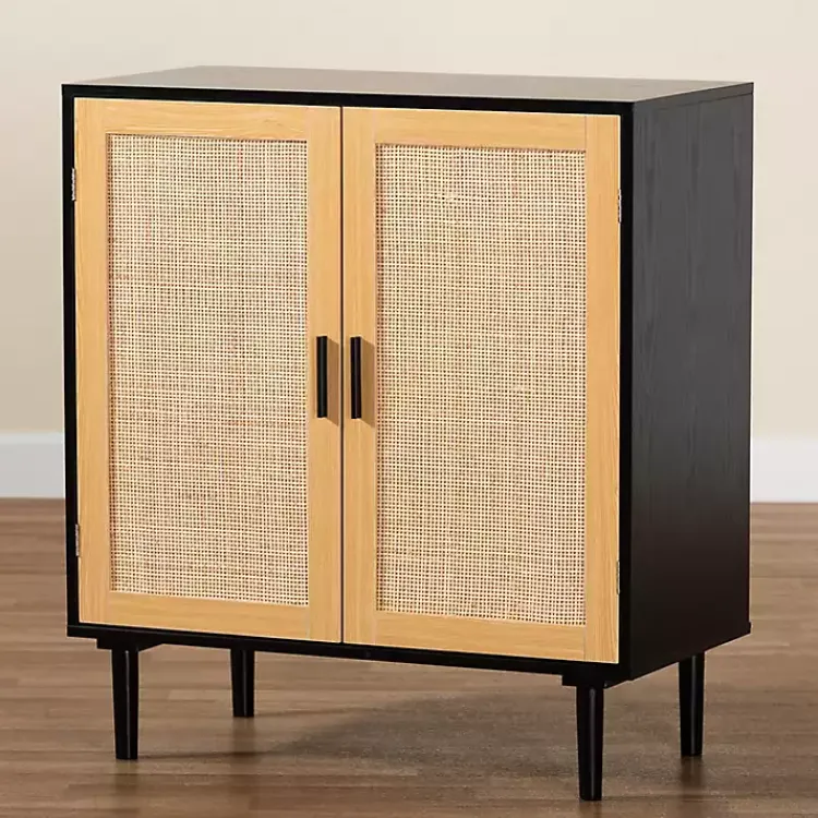 Kirklands Home Cabinets & Sideboards|Tara Two-Tone Espresso Rattan Cabinet