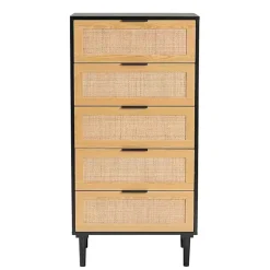 Kirklands Home Dressers & Chests|Tara Two-Tone Espresso Rattan Chest