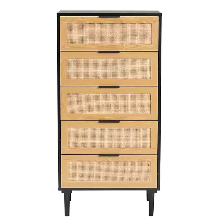 Kirklands Home Dressers & Chests|Tara Two-Tone Espresso Rattan Chest