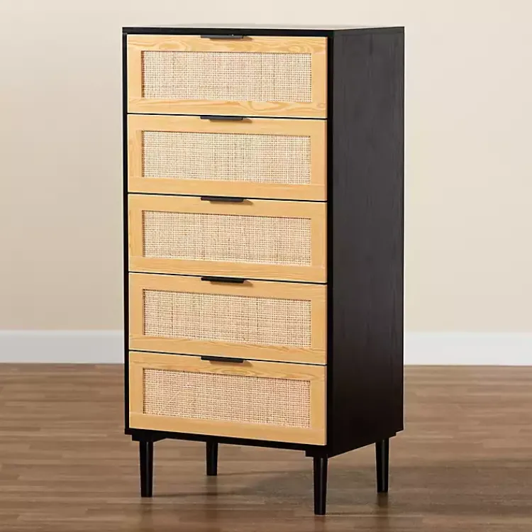 Kirklands Home Dressers & Chests|Tara Two-Tone Espresso Rattan Chest