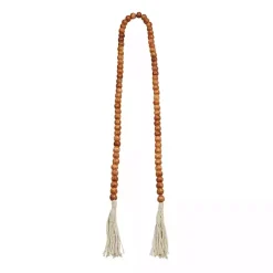 Outlet Tasseled Wood Beaded Garland Decorative Accents