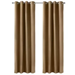 Kirklands Home Curtains & Drapes|Taupe Alpine Blackout Curtain Panel, 84 in. Tan