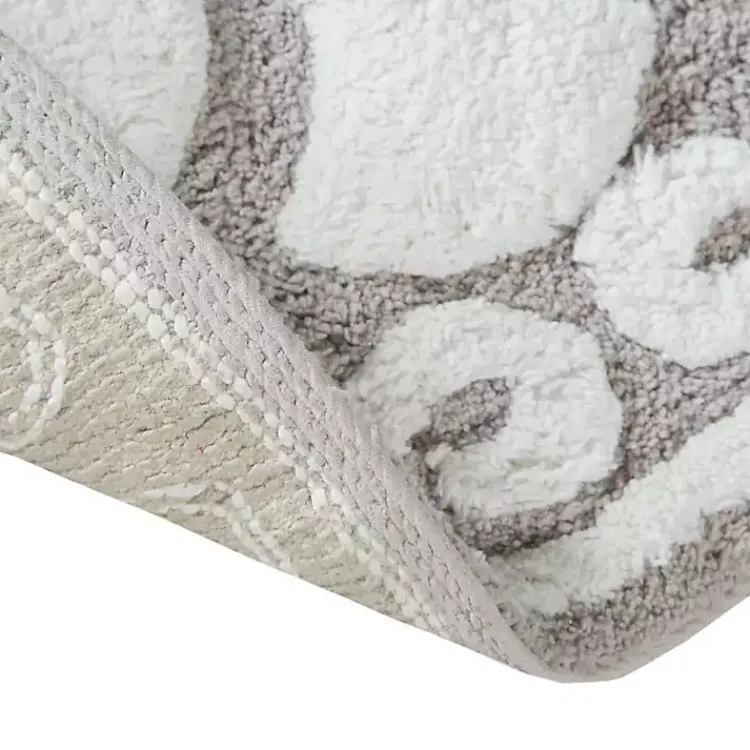 Kirklands Home Bathroom Rugs|Taupe Cotton Tufted Medallion Bath Mat, 25 in. Tan