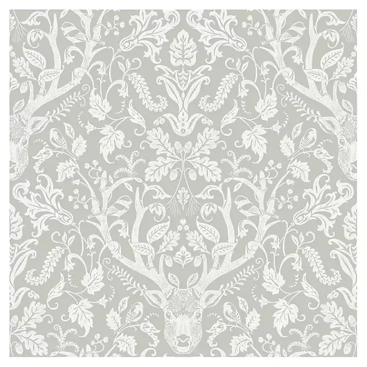 Kirklands Home Wall Murals & Wallpaper|Taupe Escape to the Forest Peel & Stick Wallpaper