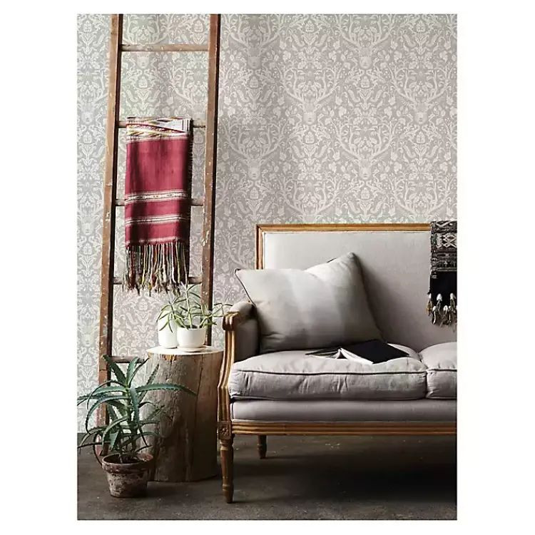 Kirklands Home Wall Murals & Wallpaper|Taupe Escape to the Forest Peel & Stick Wallpaper
