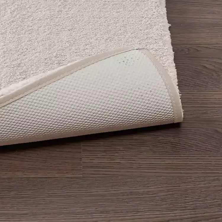 Kirklands Home Bathroom Rugs|Taupe High Pile Marshmallow Bath Mat, 70 in. Ivory