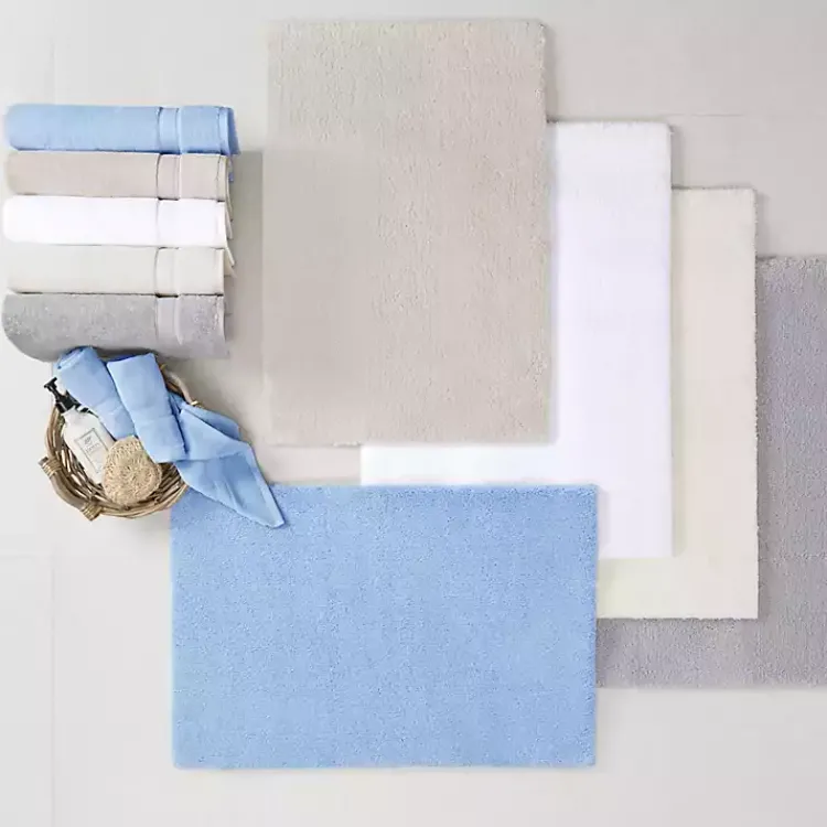 Kirklands Home Bathroom Rugs|Taupe High Pile Marshmallow Bath Mat, 70 in. Ivory