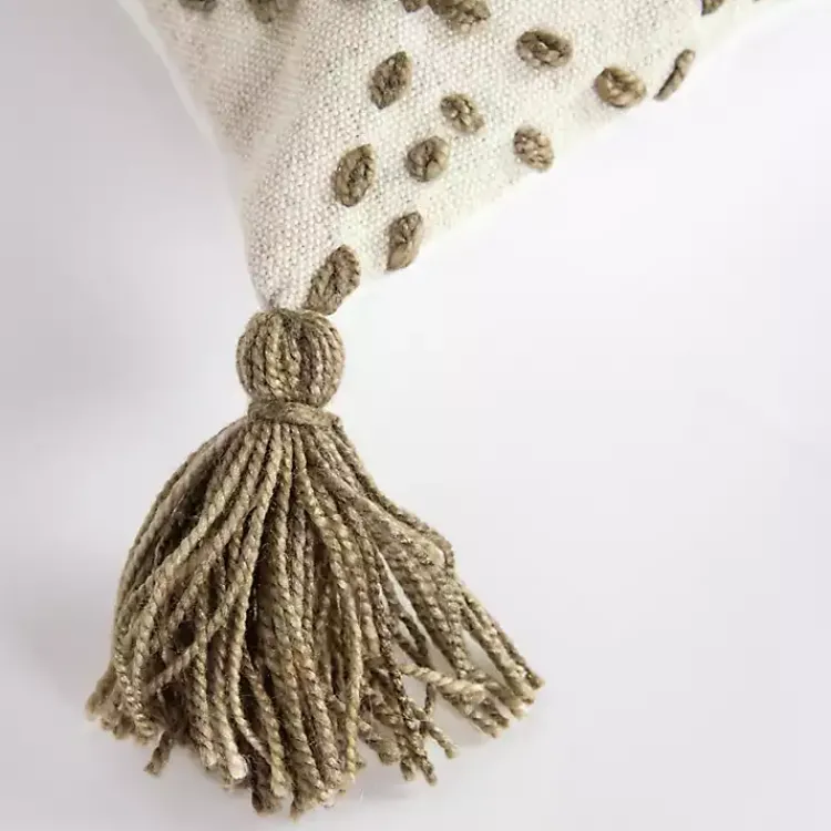 Best Taupe Kantha Stitch Recycled Throw Pillow Pillows