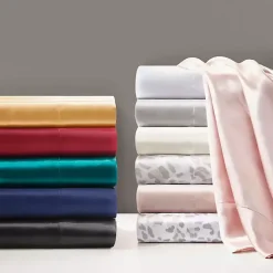 Kirklands Home Bed Sheets|Taupe Leopard Satin King 2-pc. Pillow Case Set