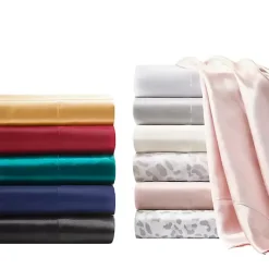 Kirklands Home Bed Sheets|Taupe Leopard Satin King 2-pc. Pillow Case Set