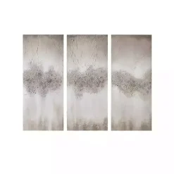 Kirklands Home Canvas Art|Taupe Luminous Embellished Art Print, Set of 3 Tan