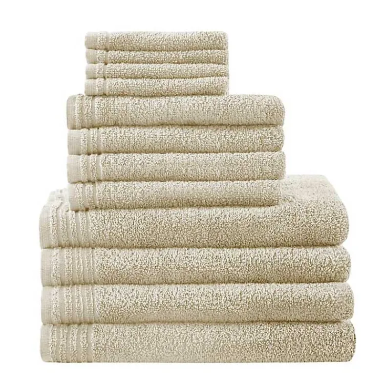 Kirklands Home Bath Towels|Taupe 12-pc. Cotton Quick Dry Bath Towel Set Tan