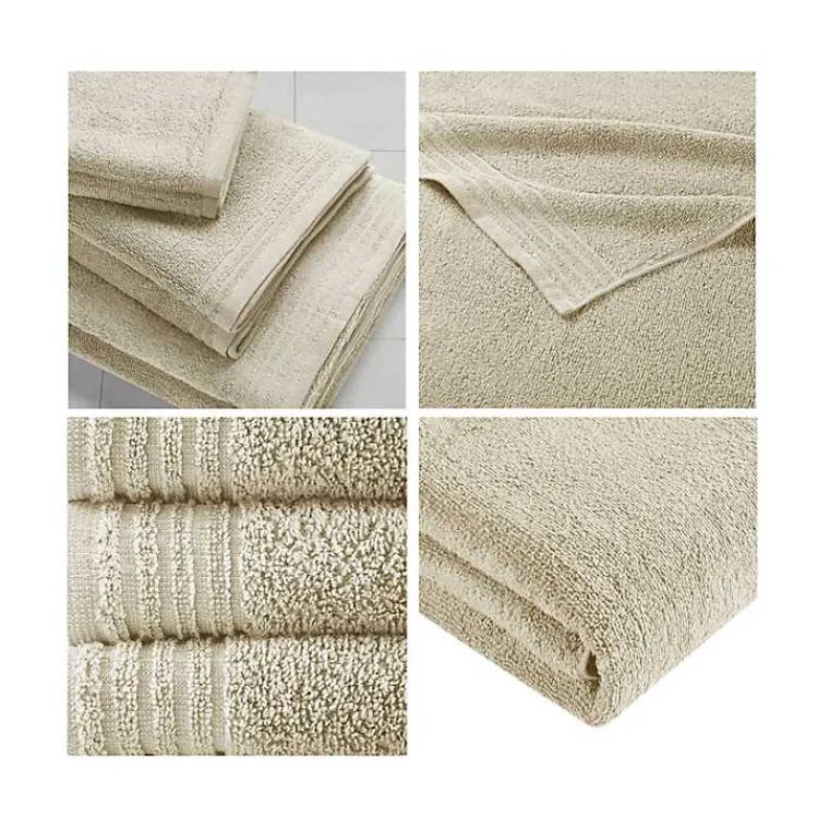 Kirklands Home Bath Towels|Taupe 12-pc. Cotton Quick Dry Bath Towel Set Tan