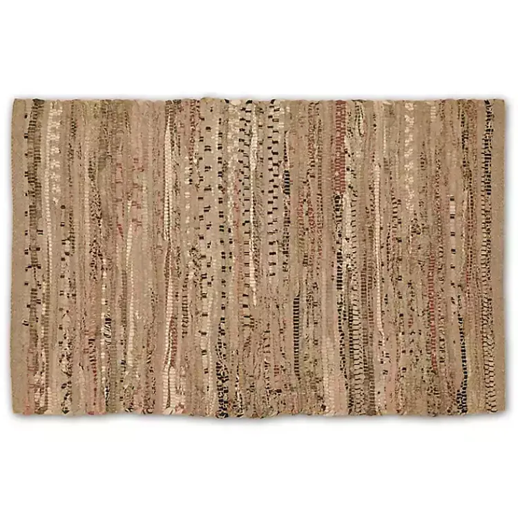 Kirklands Home Accent Rugs|Taupe Rag Accent Rug Brown