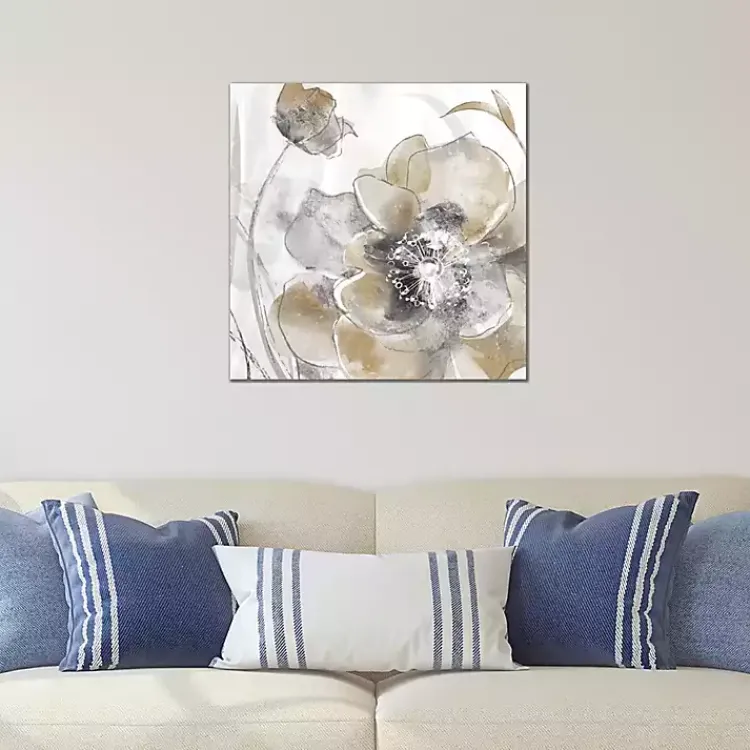 Kirklands Home Canvas Art|Taupe Spring Poppy Canvas Art Print