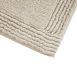 Kirklands Home Bathroom Rugs|Taupe Tufted Reversible Cotton Bath Mat, 34 in. Tan