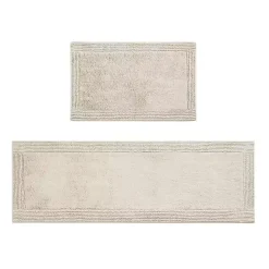 Kirklands Home Bathroom Rugs|Taupe Tufted Reversible Cotton Bath Mat, 72 in. Tan