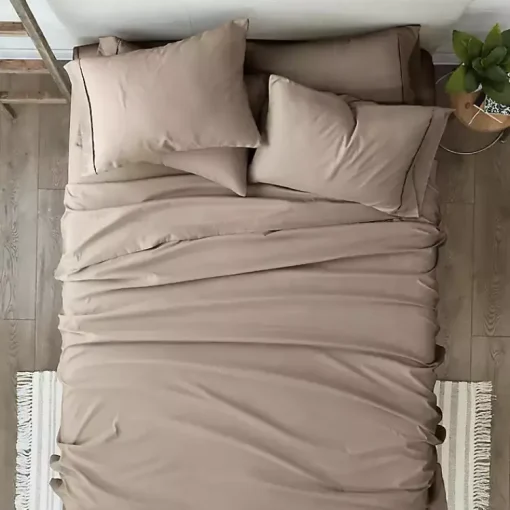 Kirklands Home Bed Sheets|Taupe Ultra Soft 6-pc. Queen Sheet Set Tan