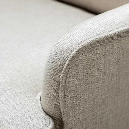Kirklands Home Accent Chairs|Taupe Upholstered Natural Base Wingback Rocker Tan