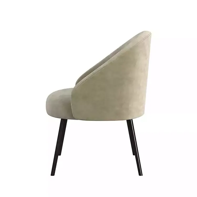 Kirklands Home Accent Chairs|Taupe Velvet Modern Accent Chair Tan