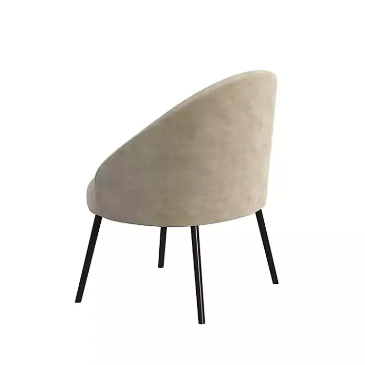 Kirklands Home Accent Chairs|Taupe Velvet Modern Accent Chair Tan