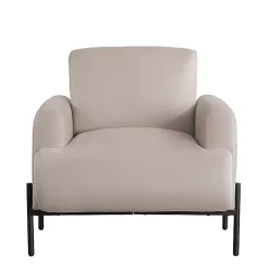 Kirklands Home Accent Chairs|Taupe Velvet Upholstered Knox Accent Chair Tan