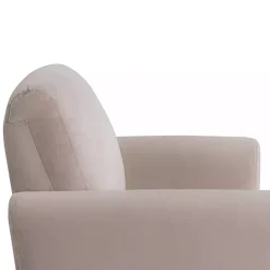 Kirklands Home Accent Chairs|Taupe Velvet Upholstered Knox Accent Chair Tan